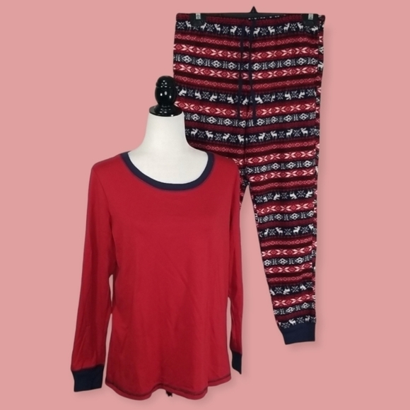 Weatherproof Vintage Women’s 2-piece Pajama Set Size L Fleece - Picture 3 of 8